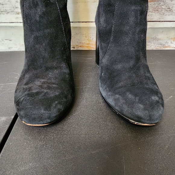 Dolce Vita Black Suede Knee High Heeled Boot..size 9 - Picture 4 of 8